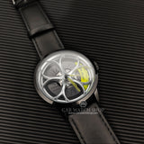 alfa romeo leather band 3d wheel watch yellow calipers brembo disc orologio pelle gialla
