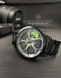  alfa romeo 3d wheel watch green calipers stainless steel waterproof giulia stelvio quadrifoglio wristwatch