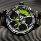  alfa romeo 3d wheel watch stainless steel waterproof giulia stelvio quadrifoglio wristwatch