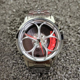 Alfa Romeo 3D wheel watch wristwatch orologio red calipers brembo disc qv quadrifoglio