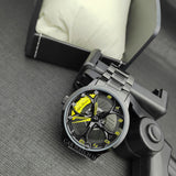 alfa romeo veloce v6 busso volante qv wheels 3d wheel watch classic wristwatch orologio yellow calipers