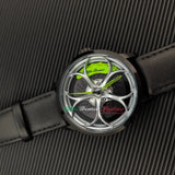alfa romeo giulia stelvio quadrifoglio qv 3d wheel watch green calipers leather band