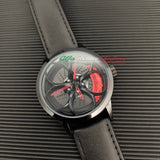 alfa romeo junior kimi raikkonen qv quadrifoglio verde f1 wheel watch leather orologio wristwatch brembo