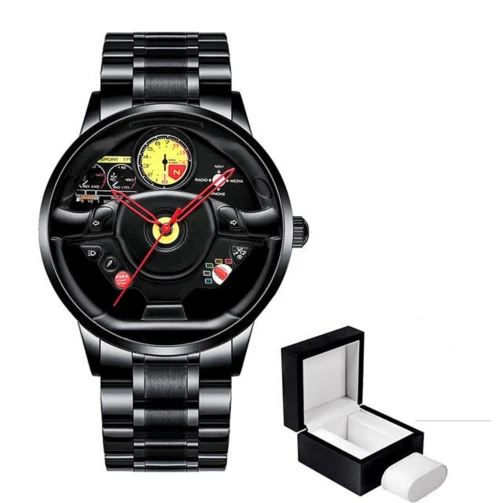 3D Ferrari steering wheel watch